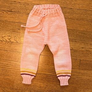 Misha and Puff Pink Knit Kids Bottoms